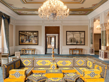 U Förmiges orientalisches Sofa Set, Terrasse Palettensofa, Bodenkissen, Arabische Majlis, Türkisches