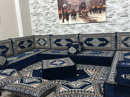 Arabische Majlis, U förmiges Orientalisches Sofa Set, Majlis-Sitzmöbel, Bodenkissen, Türkisches Bode