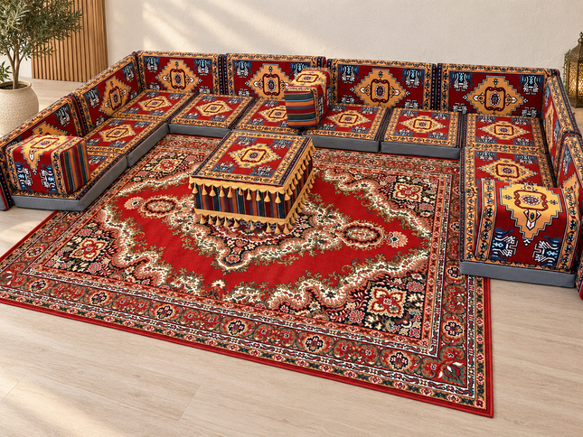 Orientalische Sitzecke Alt-Orient 23-tlg. – Sark Kösesi | Caddebuy