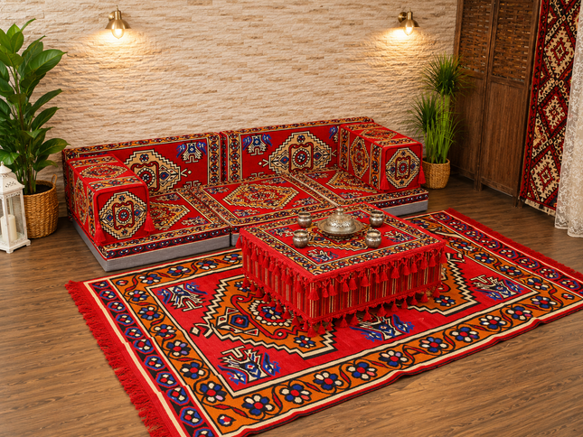 Orientalische Sitzecke Alt-Orient 9-tlg. – Sark Kösesi | Caddebuy