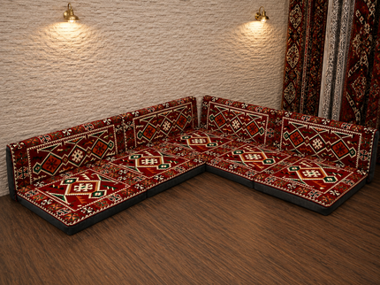 9-piece Oriental Seating Set, Sark Kösesi, Oriental Corner, Floor Cushions, Oriental Decor