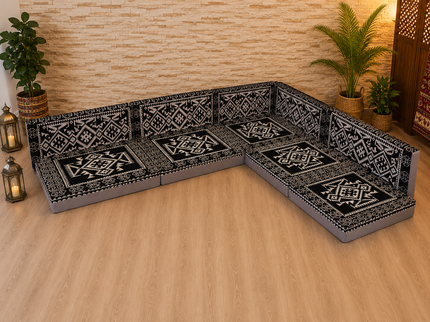 Orientalische Sitzecke Schwarz – Sark Kösesi Bodensofa | Caddebuy
