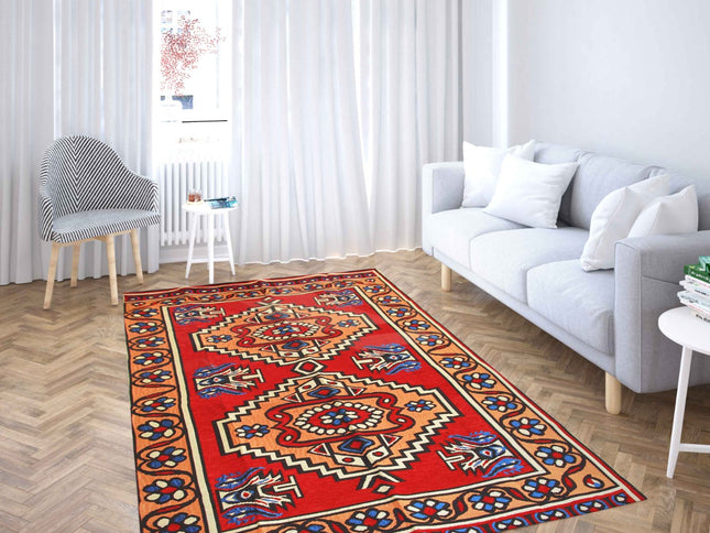 Flurläufer, Dekorativer Boho-Teppich, Handgefertigter Großer Kelim Teppich, 