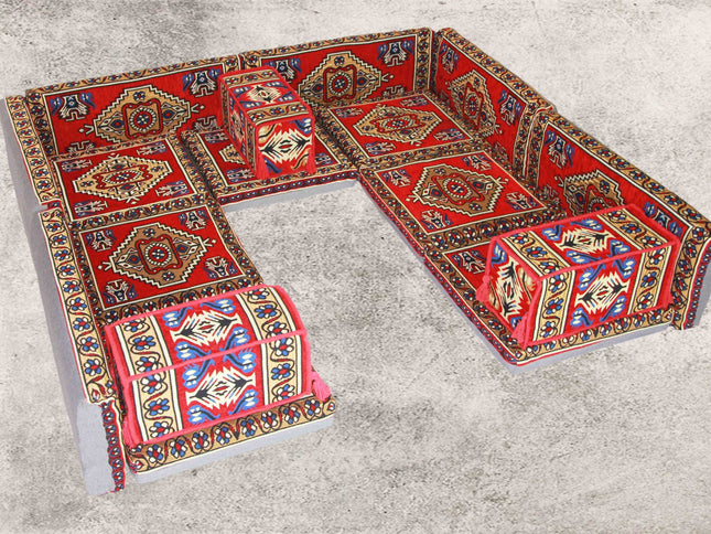 Orientalische Sitzkissen, Orientalische Sitzecke, Sark Kösesi, 16-tlg. Orientalisches Sofa