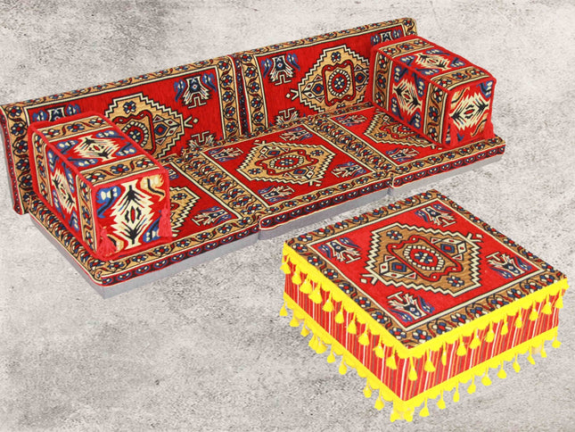 8-tlg. Kissenset, Orientalisch, Sark Kösesi, Yastik, Orient-Sitzecke, Sitzkissen-Set