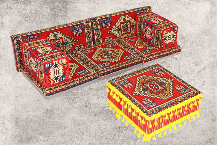 8-tlg. Kissenset, Orientalisch, Sark Kösesi, Yastik, Orient-Sitzecke, Sitzkissen-Set