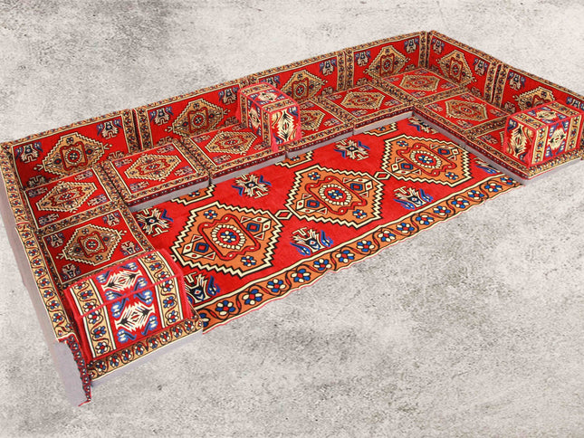 Orientalische Sitzkissen, Sitzecke, Sark Kösesi, 22-tlg. Orientalisches Sofa