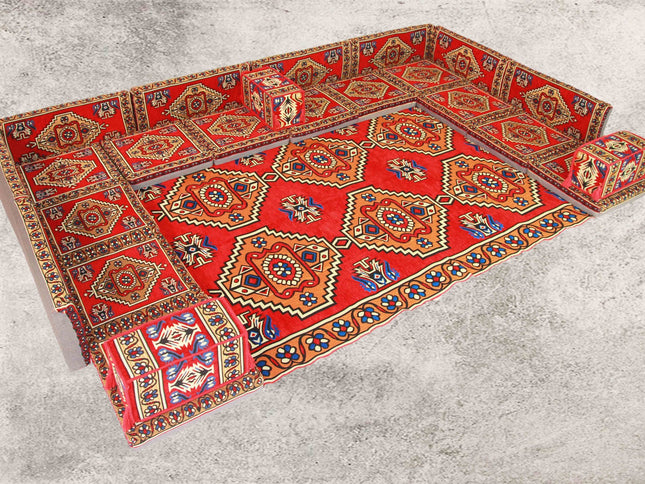 Orientalische Sitzkissen, Sitzecke, Sark Kösesi, 24-tlg. Orientalisches Sofa