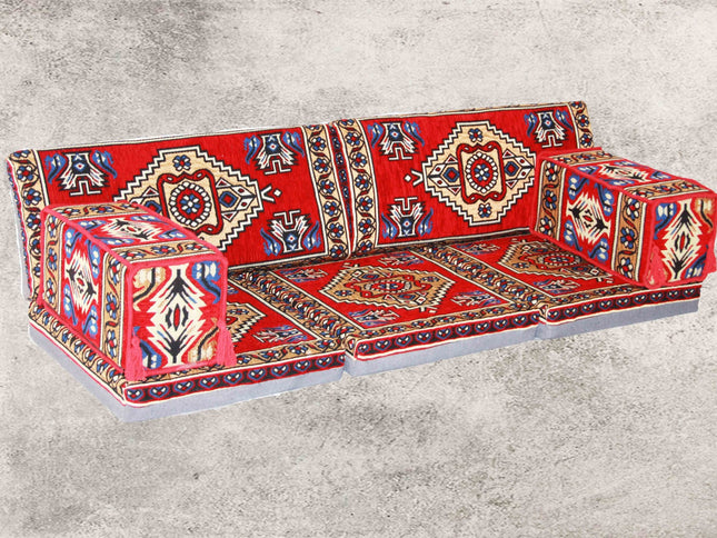 7-tlg. Kissenset, Orientalisch, Sark Kösesi, Yastik, Orient-Sitzecke, Sitzkissen-Set