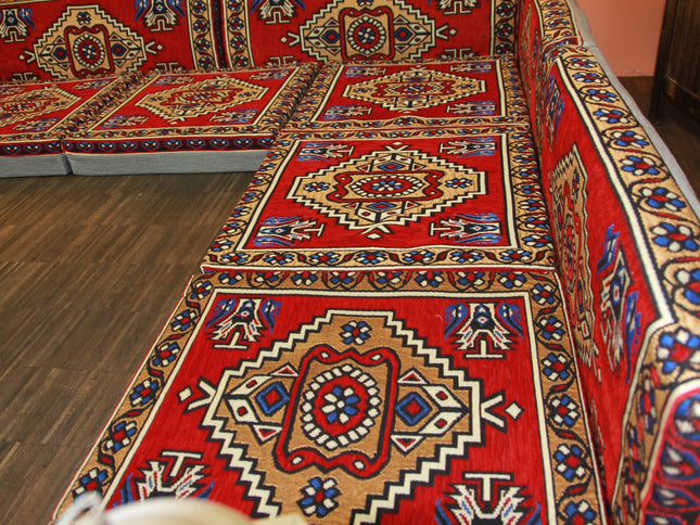 Orientalische Sitzecke, traditionelles Orientalisches Sofa, 9-tlg. Sitzkissen-Set