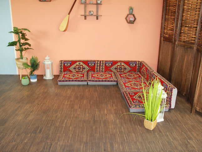 Orientalische Sitzecke, traditionelles Orientalisches Sofa, 9-tlg. Sitzkissen-Set