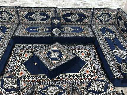Arabische Majlis, U förmiges Orientalisches Sofa Set, Majlis-Sitzmöbel, Bodenkissen, Türkisches Bode