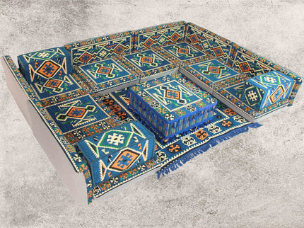Orientalische Sitzkissen, Sitzecke, Sark Kösesi, 19-tlg. Orientalisches Sofa