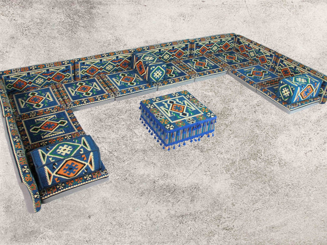 Orientalische Sitzkissen, Sitzecke, Sark Kösesi, 22-tlg. Orientalisches Sofa