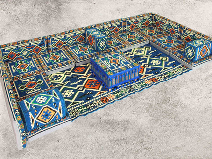 Orientalische Sitzkissen, Sitzecke, Sark Kösesi, 23-tlg. Orientalisches Sofa