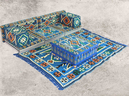 Orientalisches Kissenset 9-teilig – Sitzkissen für Şark Köşesi & Orient-Sitzecke