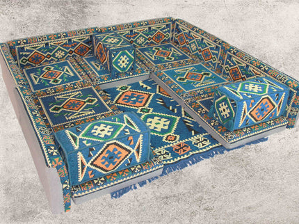 Orientalische Sitzecke - Sark Kösesi - Orientalisches Sofa + Teppich 17-tlg. 