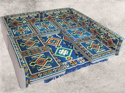 Orientalische Sitzecke - Sark Kösesi - Orientalisches Sofa + Teppich 14-tlg. 