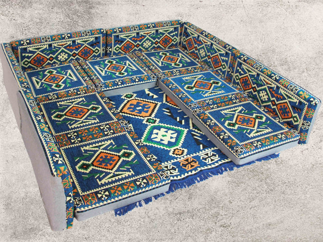 Orientalische Sitzecke - Sark Kösesi - Orientalisches Sofa + Teppich 14-tlg. 