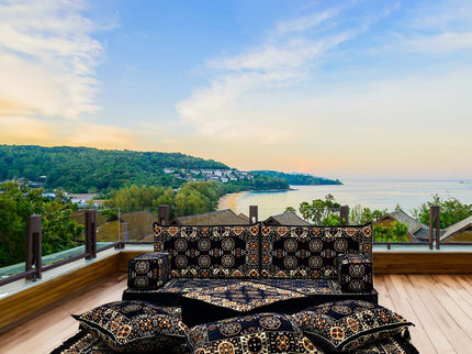 Orientalisches Sofa Set, Majlis-Sitzmöbel, Bodenkissen, Arabische Majlis, Türkisches Boden Sitzset