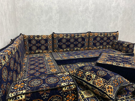 L förmiges orientalisches Sofa Set, Majlis-Sitzmöbel, Bodenkissen, Arabische Majlis, Türkisches Bode