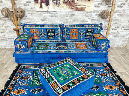 Orientalisches Sofa Set, Majlis-Sitzmöbel, Bodenkissen, Arabische Majlis, Türkisches Boden Sitzset