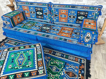 Orientalisches Sofa Set, Majlis-Sitzmöbel, Bodenkissen, Arabische Majlis, Türkisches Boden Sitzset