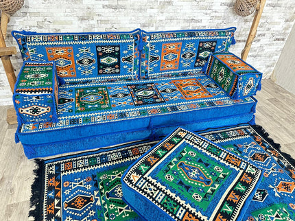 Orientalisches Sofa Set, Majlis-Sitzmöbel, Bodenkissen, Arabische Majlis, Türkisches Boden Sitzset