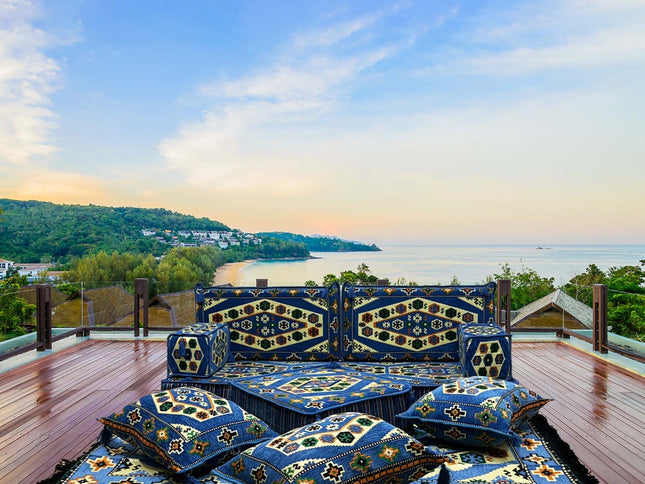 Orientalisches Sofa Set, Majlis-Sitzmöbel, Bodenkissen, Arabische Majlis, Türkisches Boden Sitzset