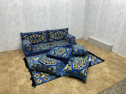 Orientalisches Sofa Set, Majlis-Sitzmöbel, Bodenkissen, Arabische Majlis, Türkisches Boden Sitzset