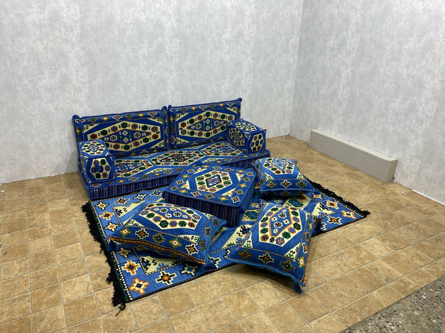 Orientalisches Sofa Set, Majlis-Sitzmöbel, Bodenkissen, Arabische Majlis, Türkisches Boden Sitzset