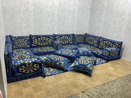 U förmiges orientalisches Sofa Set, Majlis-Sitzmöbel, Arabische Majlis, Bodenkissen, Türkisches Bode