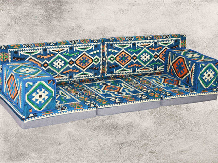 7-tlg. Kissenset, Orientalisch, Sark Kösesi, Yastik, Orient-Sitzecke, Sitzkissen-Set
