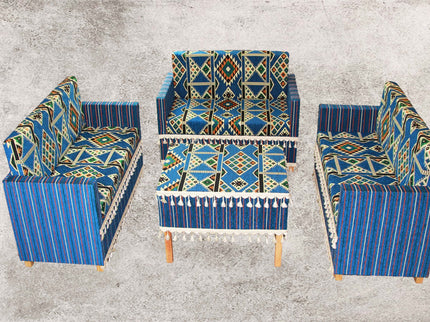 Sedir, Zeder, Orientalische Sitzecke, Sark Kösesi, Orientalische Sitzmöbel , Blau Zeder-2
