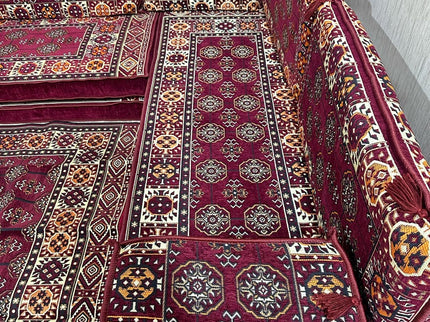 L förmiges orientalisches Sofa Set, Majlis-Sitzmöbel, Bodenkissen, Arabische Majlis, Türkisches Bode