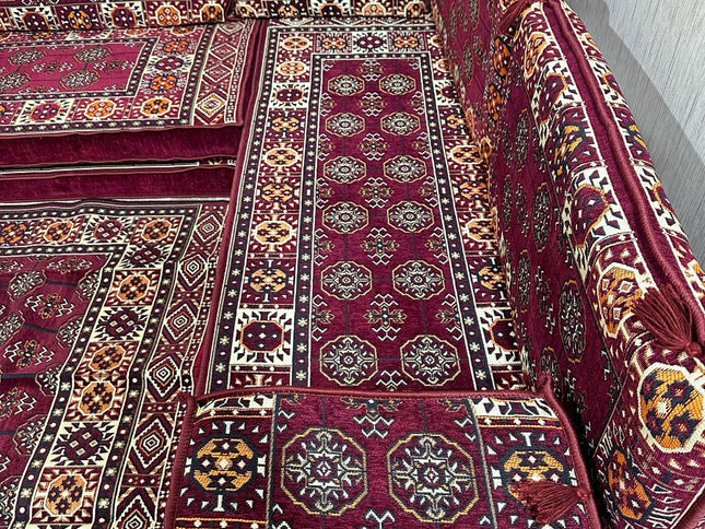 L förmiges orientalisches Sofa Set, Majlis-Sitzmöbel, Bodenkissen, Arabische Majlis, Türkisches Bode