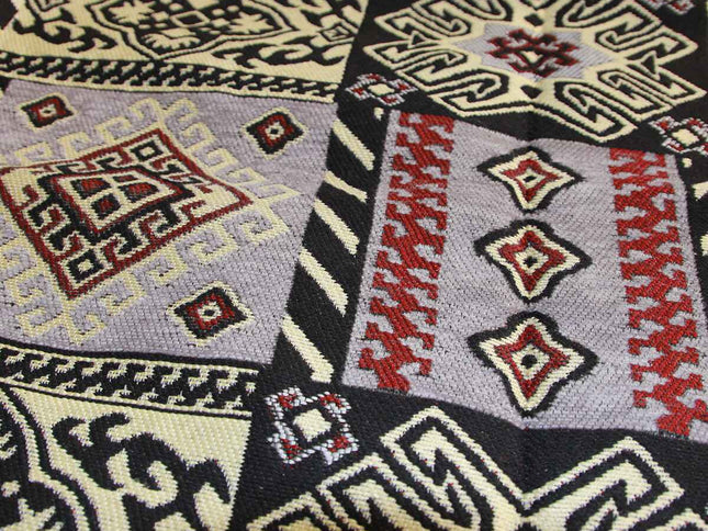  Dekorativer Boho-Teppich, Handgefertigter Großer Kelim Teppich, Flurläufer