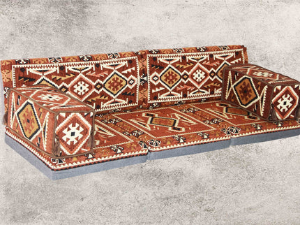 7-tlg. Kissenset, Orientalisch, Sark Kösesi, Yastik, Orient-Sitzecke, Sitzkissen-Set