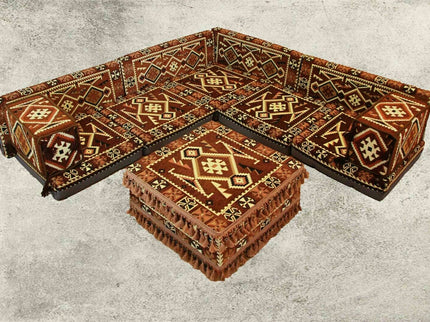 Orientalische Sitzecke, Sark Kösesi, 12-tlg. Orientalische Sitzgruppe, mit Füllung