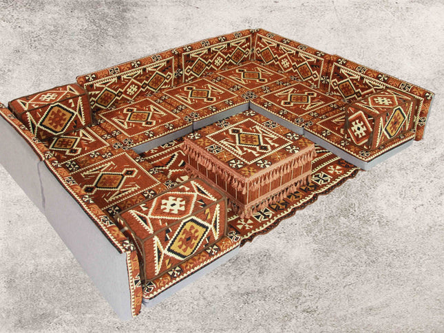 Orientalische Sitzkissen, Sitzecke, Sark Kösesi, 19-tlg. Orientalisches Sofa
