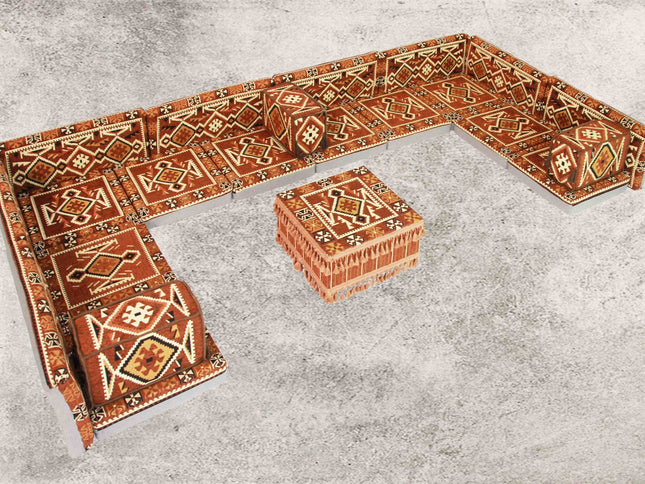 Orientalische Sitzkissen, Sitzecke, Sark Kösesi, 22-tlg. Orientalisches Sofa