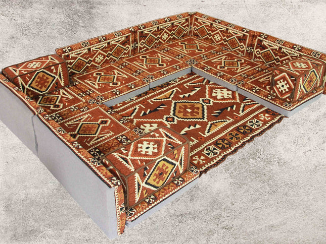 Orientalische Sitzkissen, Sitzecke, Sark Kösesi, 18-tlg. Orientalisches Sofa
