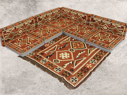 Orientalische Sitzkissen, Sitzecke, Sark Kösesi, 10-tlg. Orientalisches Sofas