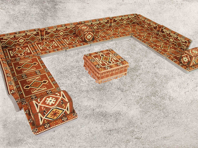 Orientalische Sitzkissen, Sitzecke, Sark Kösesi, 24-tlg. Orientalisches Sofa