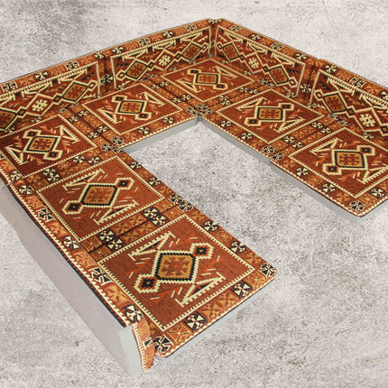 Orientalisch, Sark Kösesi, Yastik, Orient-Sitzecke, Sitzkissen-Set 13-tlg. Kissenset