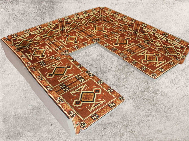 Orientalisch, Sark Kösesi, Yastik, Orient-Sitzecke, Sitzkissen-Set 13-tlg. Kissenset