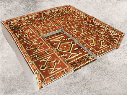 Orientalische Sitzecke - Sark Kösesi - Orientalisches Sofa + Teppich 14-tlg. 