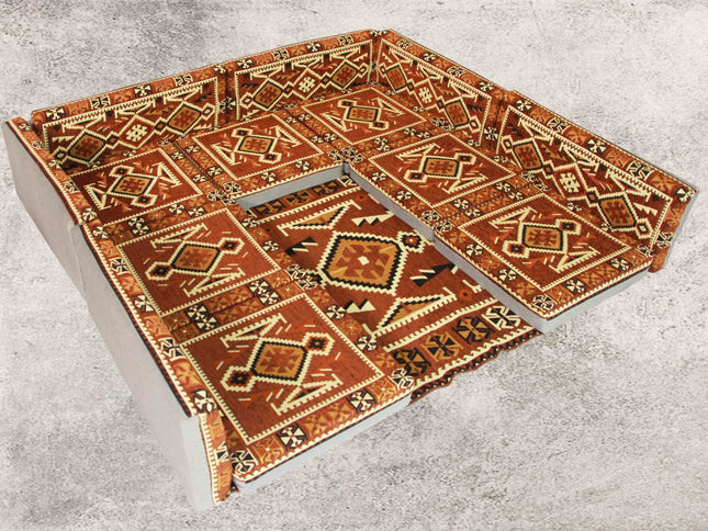Orientalische Sitzecke - Sark Kösesi - Orientalisches Sofa + Teppich 14-tlg. 