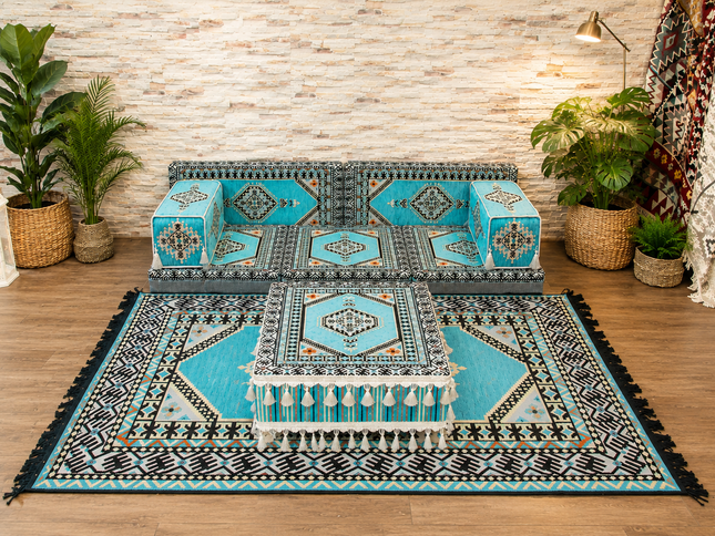 Orientalisches Kissenset 9-teilig – Sitzkissen für Şark Köşesi & Orient-Sitzecke