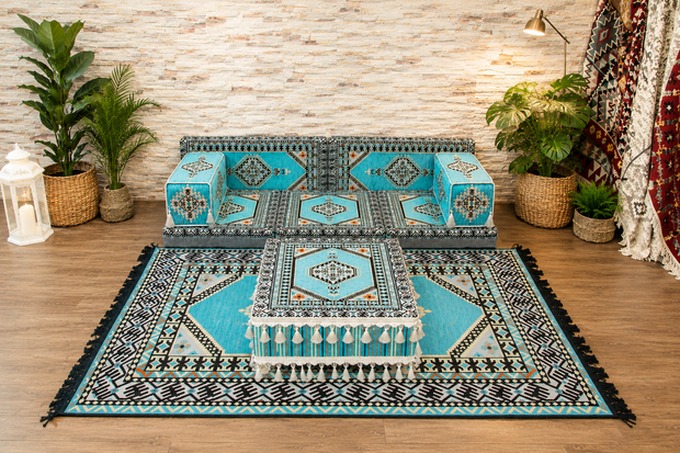 Orientalisches Kissenset 9-teilig – Sitzkissen für Şark Köşesi & Orient-Sitzecke
